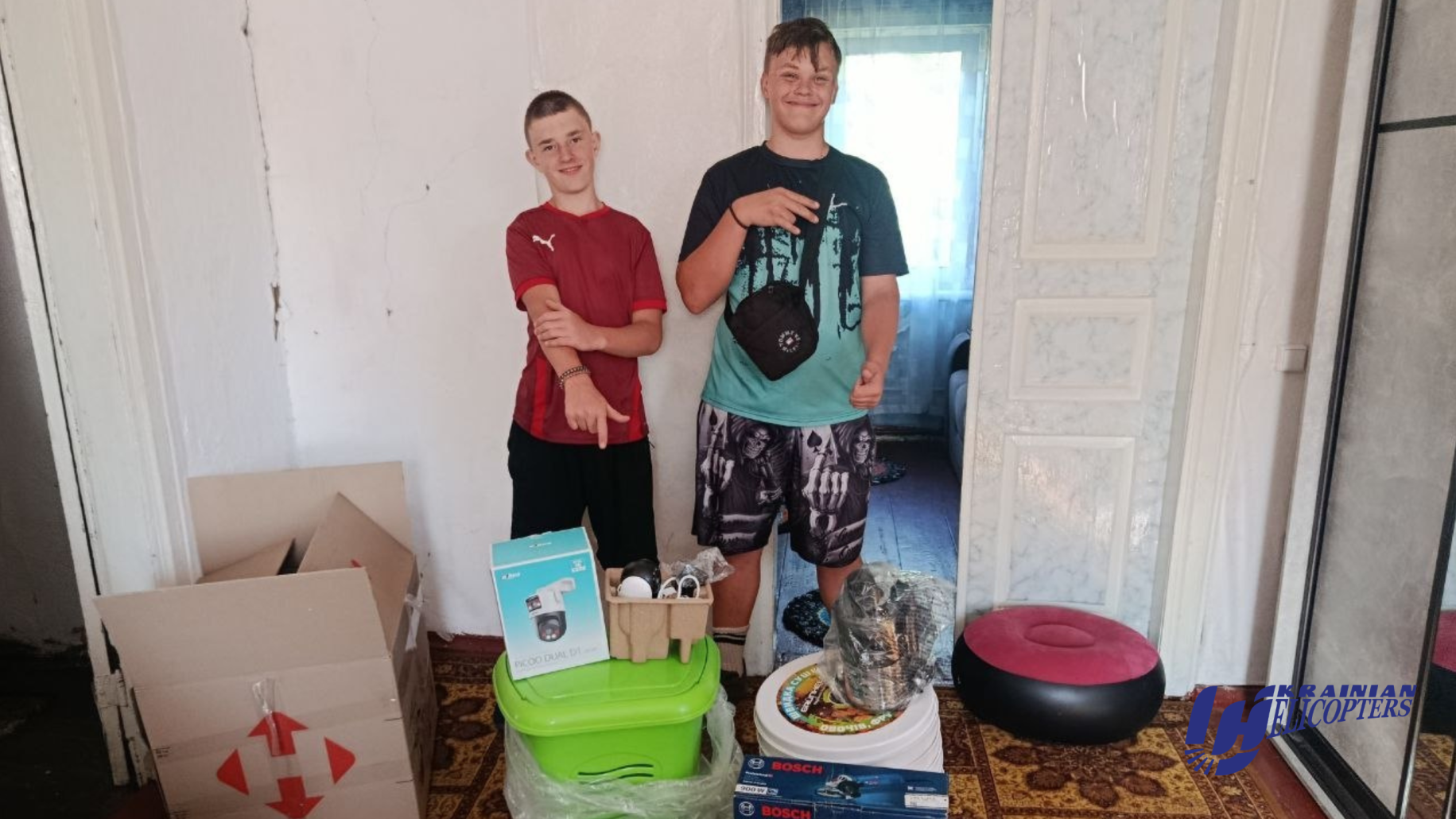 For Illia and Makar, with enthusiasm: Aviation Company Ukrainian Helicopters supports children’s desire to do crafts