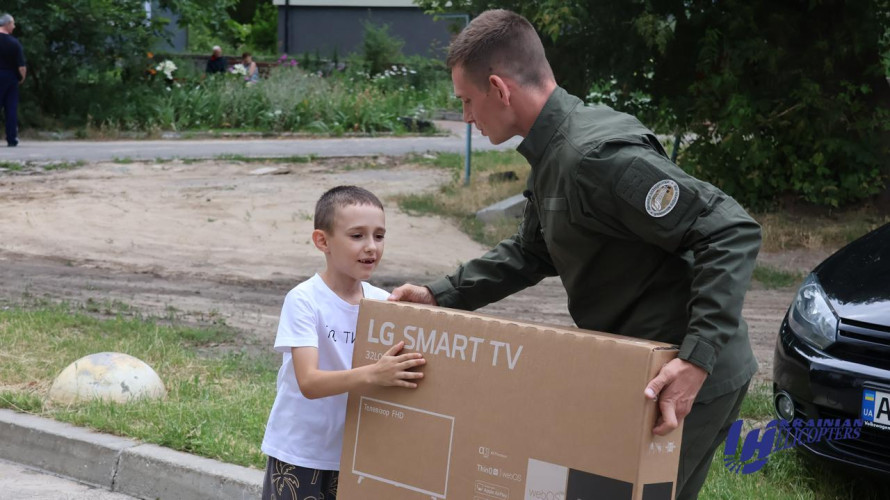 Aviation Company Ukrainian Helicopters diversified Levon's leisure time by giving him a TV set as a gift