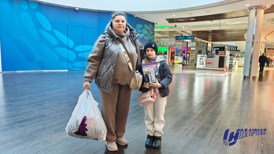 Ukrainian Helicopters took Anna on a shopping trip filled with attention and care