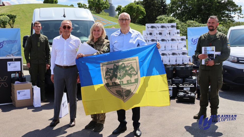 Ukrainian helicopter airline has transferred military assistance to the defenders for 12 million UAH