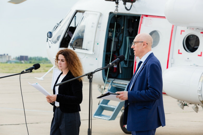 Presentation of Mi-8MTV-1 capabilities in Mykolaiv